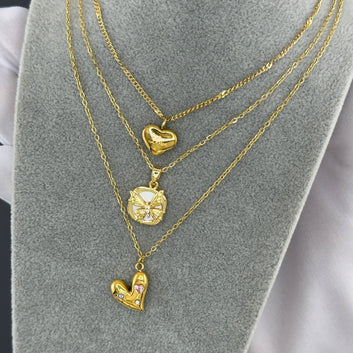 Butterfly Necklace, 18K Gold Plated Steel