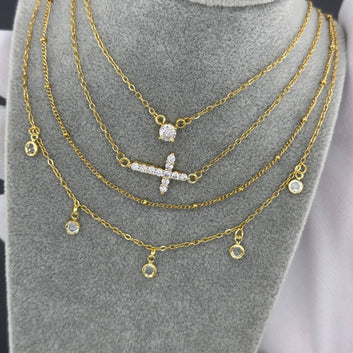 Necklace, 18K Gold Plated Steel