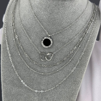 Hearts Necklace, Stainless Steel