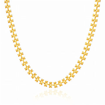 Hearts Necklace, 18K Gold Plated Steel