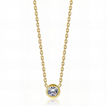 Necklace, 18K Gold Plated Steel