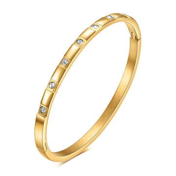 18K Gold Plated Stainless Steel Bracelet|Waterproof & Tarnish-Free Jewelry