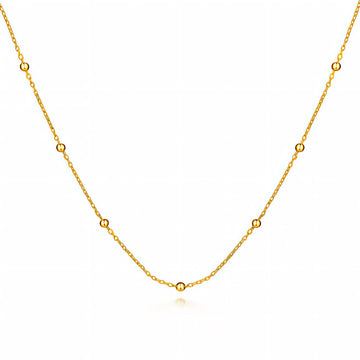 Necklace, 18K Gold Plated Steel