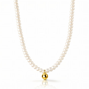 Necklace, 18K Gold Plated Steel