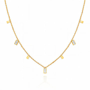 Necklace, 18K Gold Plated Steel