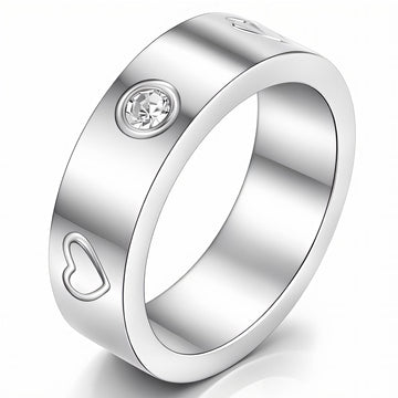 Hearts Ring, Stainless Steel