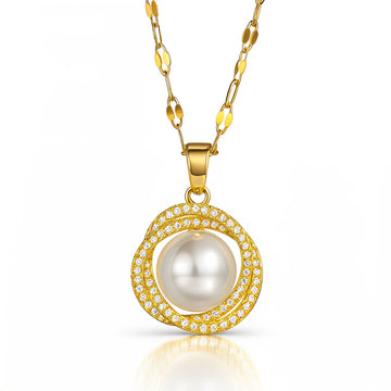 Necklace, 18K Gold Plated Steel