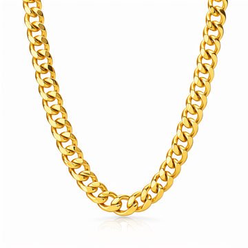 Necklace, 18K Gold Plated Steel