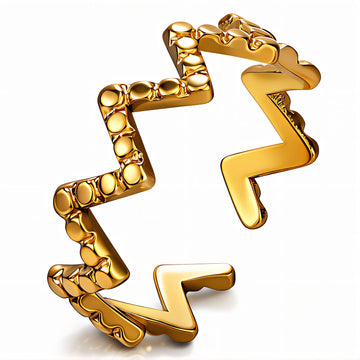 Ring, 18K Gold Plated Steel