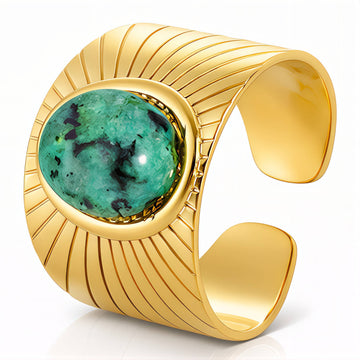 Ring, 18K Gold Plated Steel