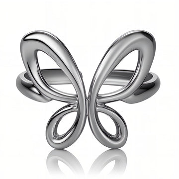 butterfly Ring, Stainless Steel