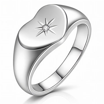 Heart Ring, Stainless Steel