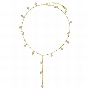 Necklace, 18K Gold Plated Steel