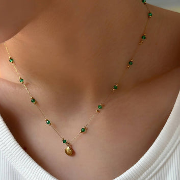 Necklace, 18K Gold Plated Steel
