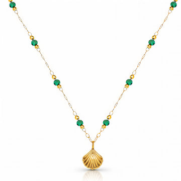 Necklace, 18K Gold Plated Steel