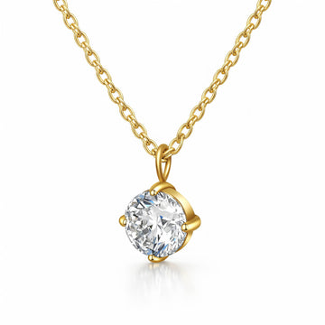 Necklace, 18K Gold Plated Steel