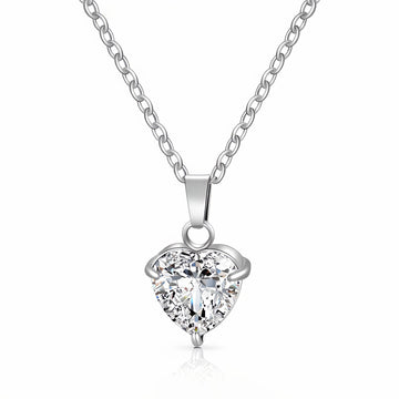 Heart Necklace, Stainless Steel