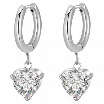 Heart Earrings, Stainless Steel