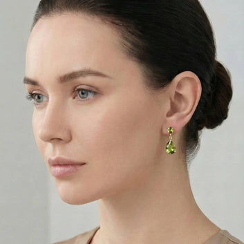 Earrings, 18K Gold Plated Steel
