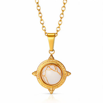 Necklace, 18K Gold Plated Steel