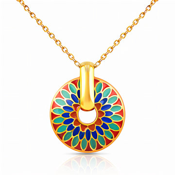 Necklace, 18K Gold Plated Steel