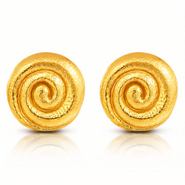 Earrings, 18K Gold Plated Steel