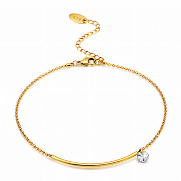 Anklet, 18K Gold Plated Steel