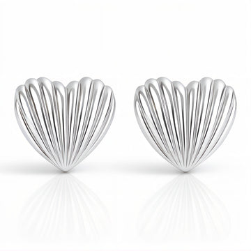 Hearts Earrings, Stainless Steel