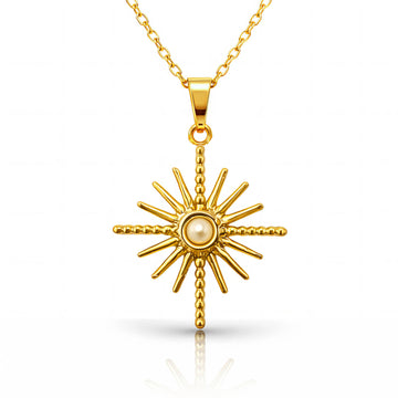 Necklace, 18K Gold Plated Steel