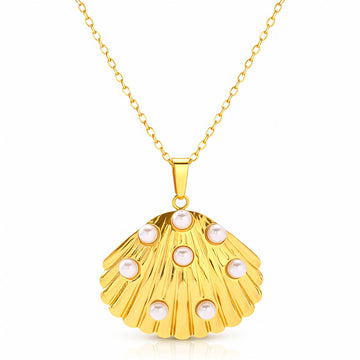 Sea Necklace, 18K Gold Plated Steel